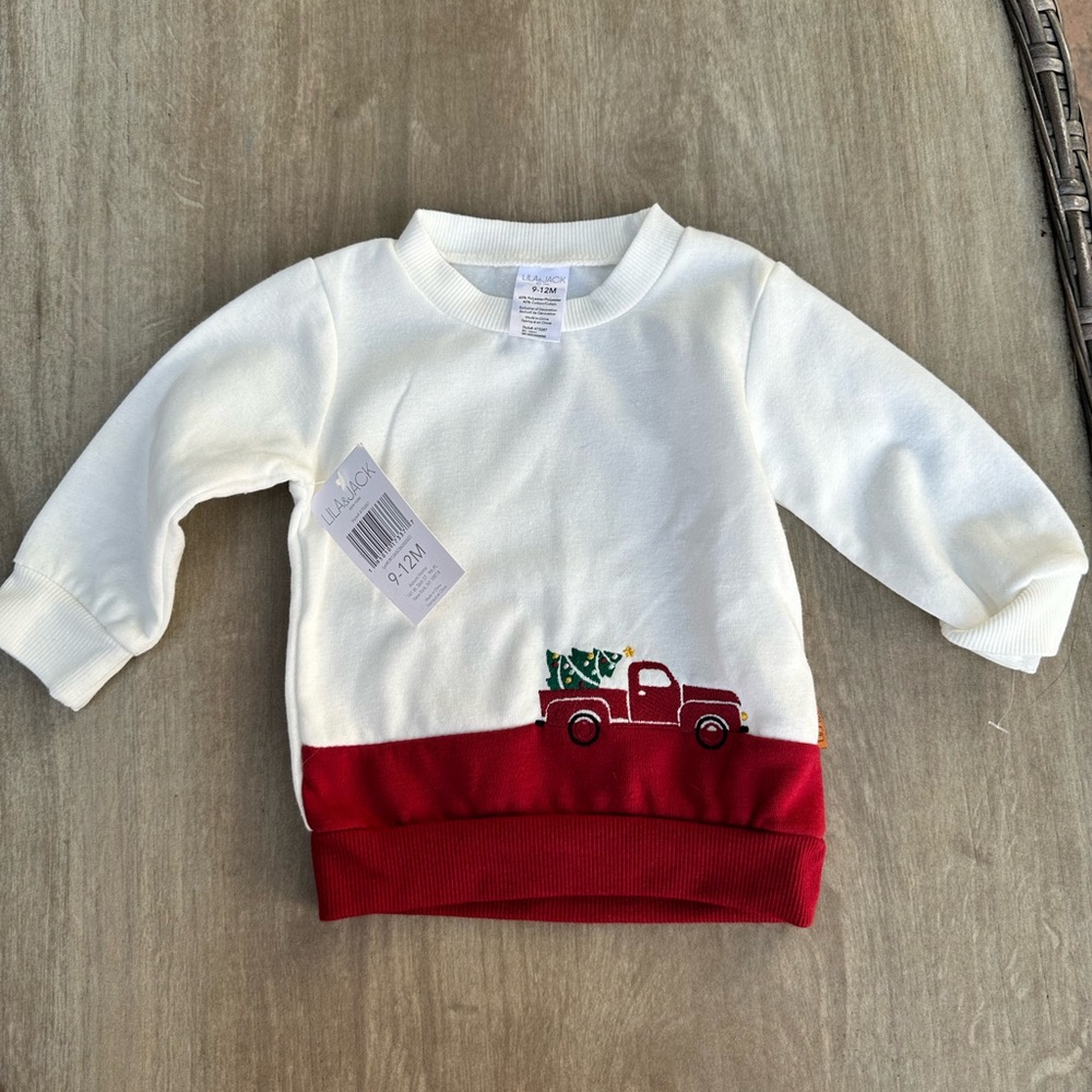 Lila & Jack Cozy Kids Sweatshirt with Truck Design NWT